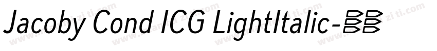 Jacoby Cond ICG LightItalic字体转换